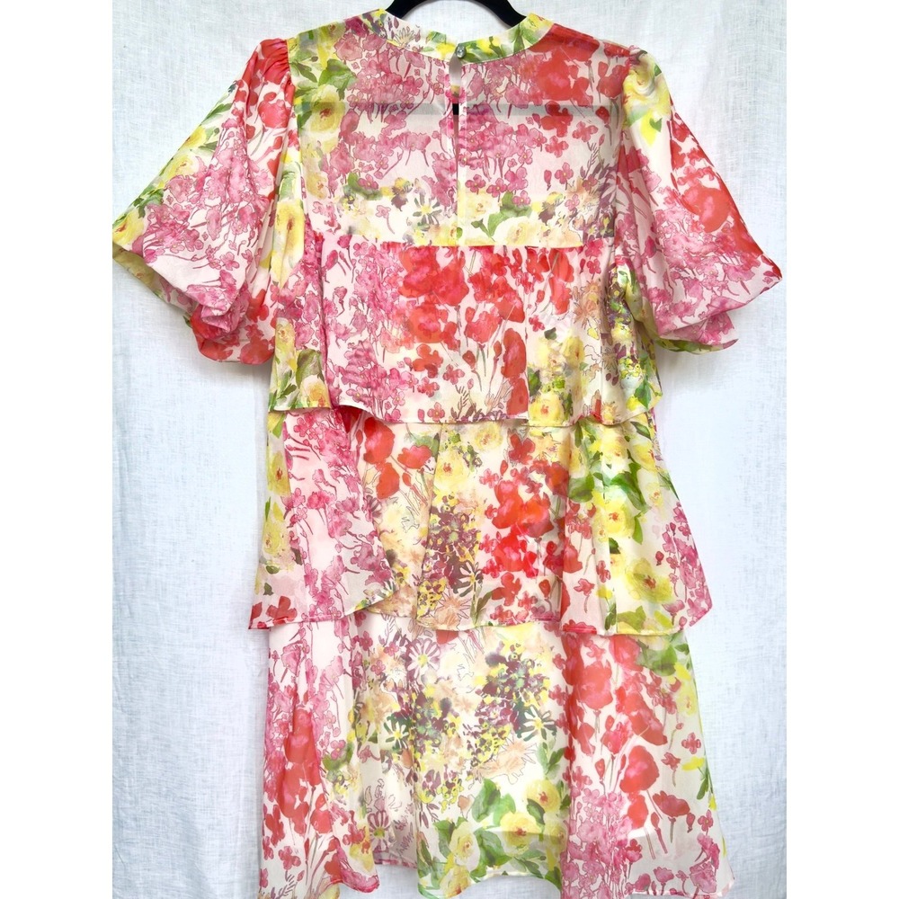 Stunning HerringStones Brand Tiered Flounce Dress Pouf Sleeve Perfect Condition - Picture 6 of 12